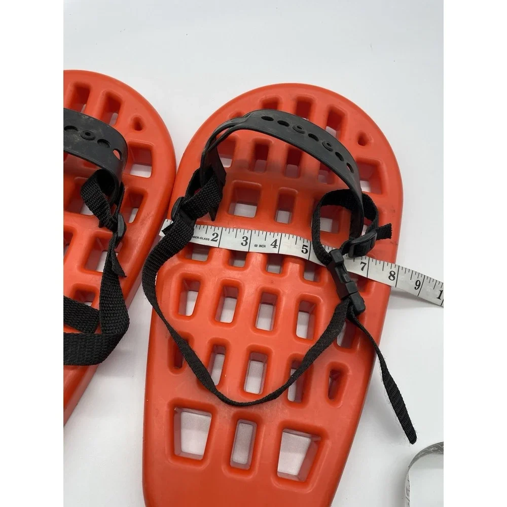 Vintage Plastic Snowshoes Orange Adjustable‎ Straps